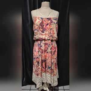 Style & Co. Paisley Print Maxi Dress - Pink and Blue